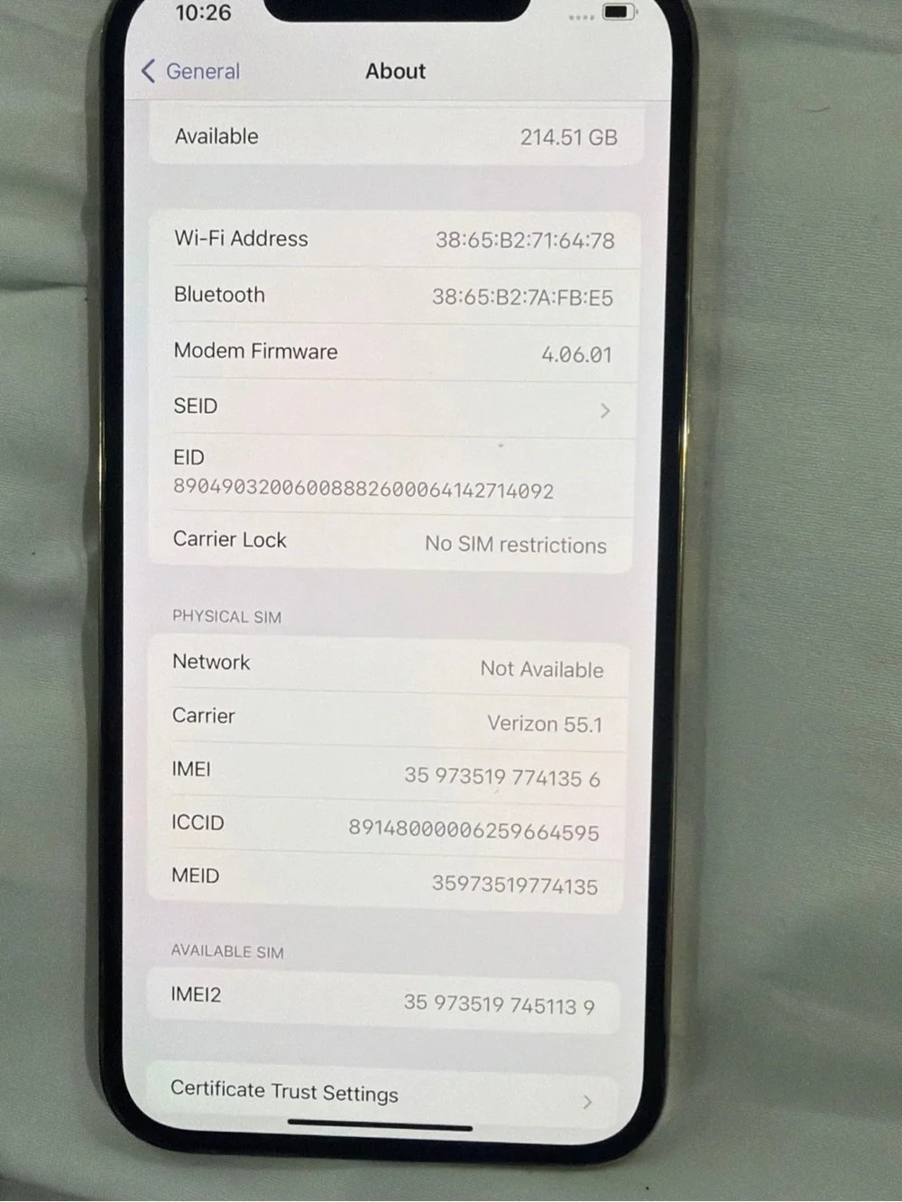 Apple iPhone Pro Max Gold unlocked